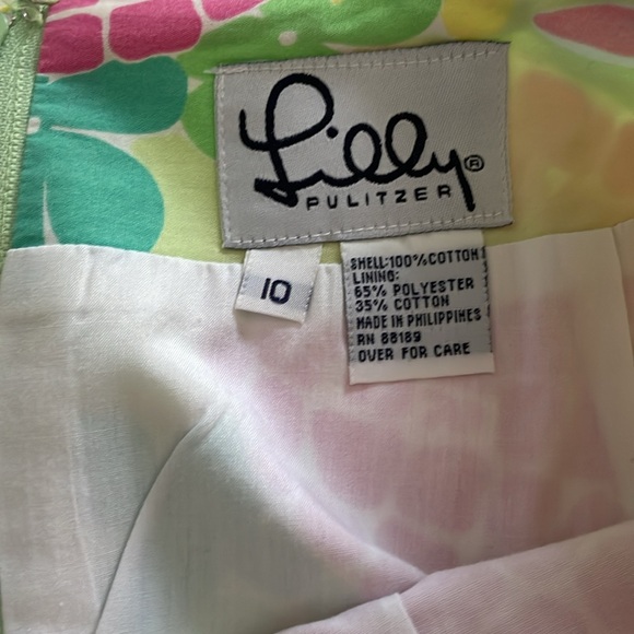Vintage Lilly Pulitzer pineapple skirt size 10 white label - Picture 3 of 4
